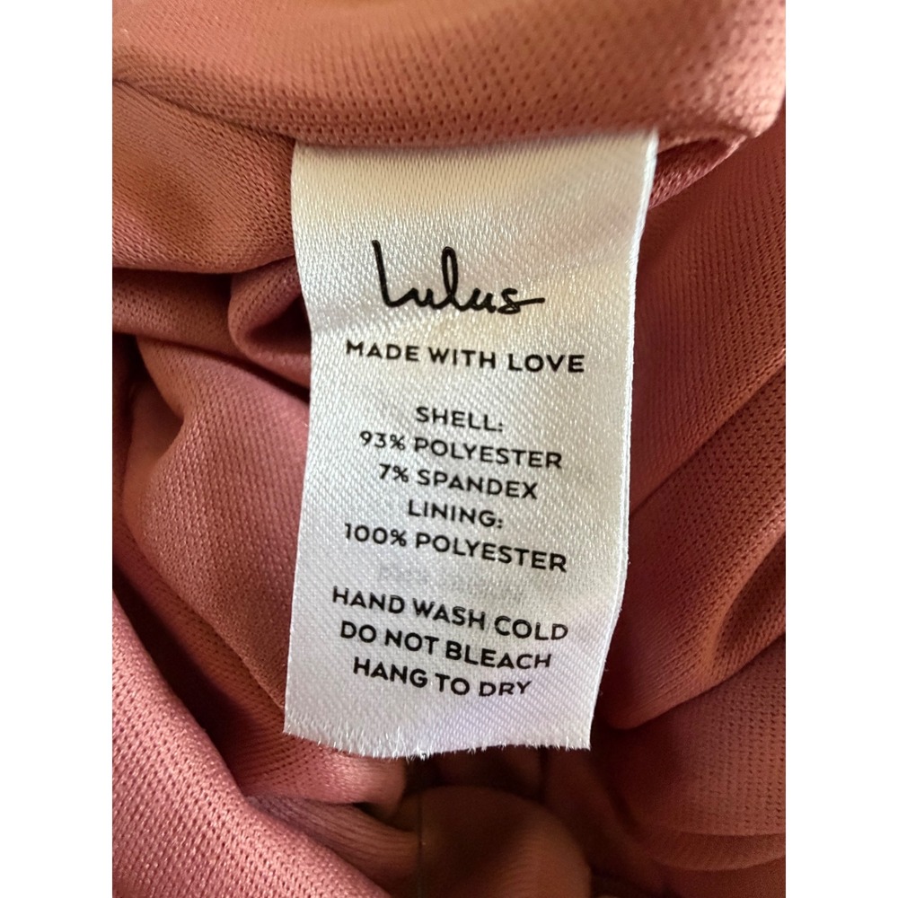 Lulus Splendidly Stunning Dusty Rose Velvet Lace Up Wide Leg Jumpsuit XS - Picture 10 of 10